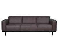 STATEMENT - Canapé 3 places eco cuir gris foncé L230 Gris