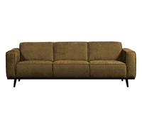 STATEMENT - Canapé 3 places en velours marron L230 Marron