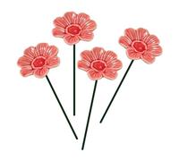 Station d'abreuvement à Abeilles pour Jardin 4 Bols Bain Céramique | Avec Piquet Station D'Eau Fleur Papillon Pour Jardin Terrasse Pot Fleur Colibri Décoration Extérieure Intérieure