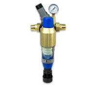 Station d'alimentation en eau domestique "Bolero" [DN 25] de BWT, avec réducteur de pression (réglable de 2 à 6 bars), filtre de lavage à contre-courant, raccords et manomètre, e DVGW