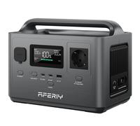 Station d'alimentation portable Aferiy AF-P040 : 400W/256Wh LiFePO4, charge AC 300W et solaire 120W pour le camping/le camping-car/la retenue de secours en extérieur Black