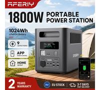 Station d'alimentation portable AFERIY AF-P180 1800W, batterie LiFePO4 1024Wh, alimentation de secours pour la maison, camping en plein air, alimentation mobile, contrôle par application, 9 sorties P1
