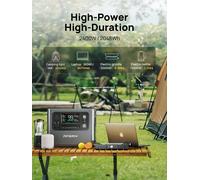 Station d'alimentation portable AFERIY AF-P210 2400W, sortie AC, capacité 2048Wh, batterie LiFePO4, contrôle à distance par application, fonctionnement silencieux 15dB, alimentation de secours AF-P210