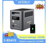 Station d'alimentation portable AFERIY P180, générateur solaire 1800W, batterie Lifepo4 1024Wh, alimentation de secours à domicile, camping en plein air, station d'alimentation mobile AFERIY AF-P180