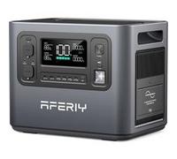 Station d'alimentation portable AFERIY P210 sortie CA 2400 W batterie LiFePO4 2048 Wh 13 sorties recharge rapide CA en 2 h entrée solaire 500 W Noir