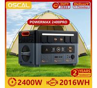 Station d'alimentation portable Oscal PowerMax2400pro, charge rapide en 1,2h, double haut-parleur, contrôle et surveillance intelligents via application, générateur 2016Wh 2400W PowerMax 2400Pro