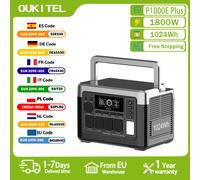 Station d'alimentation portable OUKITEL P1000 PLUS 1800W, générateur solaire 1024Wh, batterie Lifepo4, alimentation de secours à domicile, camping en plein air, alimentation mobile 1800W 1024Wh