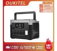 Station d'alimentation portable OUKITEL P1500E PLUS, générateur solaire 1800W, batterie Lifepo4 1536Wh pour les situations d'urgence à domicile, le camping en plein air, les camping-cars 1800W 1536Wh