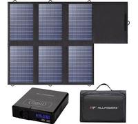 Station d'alimentation solaire portable - 100 W - 41 600 mAh - Charge rapide - Kit - 154 Wh - Solaire - Tout-en-un - Voyage - Compacte - 220 V - Batterie externe - pour camping-cars et bateaux