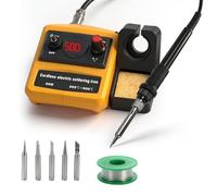 Station de fer à souder sans fil compatible avec batteries DEWALT 18 V/20 V, écran LCD numérique 90 W, station de soudure électrique avec réglage en continu de 200 à 500 ℃ pour (outil uniquement)
