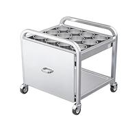 Station de garniture de pizza, organisateur vertical d'épices avec roulettes, support de récipient de buffet pour restaurant, camping