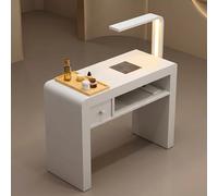 Station de manucure, table de manucure, station de travail de manucure et de beauté des ongles, collecteur de poussière intégré avec lampe LED et tiroirs de rangement pour salons de manucure