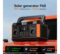 Station de pompage d'énergie portable de 500W - Centrale électrique avec panneau solaire pliable de 100W