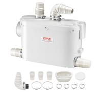 Station de pompage pour eaux usées, 500 W, hauteur de refoulement de 8 mètres, débit de 6600 litres par heure, équipée d'une valve de non-retour