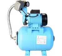 Station de pompage pour habitation WZP 750 - Pompe à eau haute pression et silencieuse (3000 litres/heure, 750W, hauteur de refoulement 55 mètres) - Réservoir sous pression de 24 litres - Automatisati