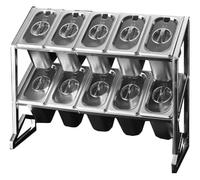 Station de rangement pour pizza, étagère à épices sur pied avec couvercle transparent, rangement rétractable, organisateur d'assaisonnement pour comptoir de cuisine