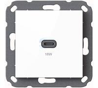 Station de Recharge USB encastrable, Chargeur USB-C 18 Watts, Blanc s. c.