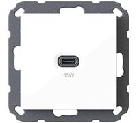 Station de Recharge USB encastrable, Chargeur USB-C 65 Watts, Blanc s. c.