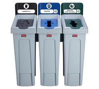Station de recyclage Slim Jim - Conteneur à déchets - Bac de recyclage - Centre de tri des déchets - Bac de recyclage