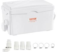 Station de relevage, 350 W, débit 6000 l/h, hauteur de refoulement 7M, pompe à eaux usées avec 3 entrées d'eau pour cave, cuisine, évier, douche, baignoire, évacuation des eaux usées du linge, lave-va
