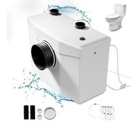 Juskys Station de Relevage 600 W - Pompe à Eaux Usées avec Broyeur, Mini Station jusqu'à 7 m, Pompe à Eaux Chargées, Pompe Domestique pour Douche, WC