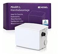 Station de relevage compacte KESSEL Minilift L 28561 pour eaux usées sans égouts, idéale pour les douches, les lavabos et les appareils électroménagers.