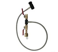Station de remplissage en acier inoxydable CGA-320 double valve 32 pouces | Pour la purge de chauffage, les mélanges eau glycol, vanne rotative 1/4, acier inoxydable durable, montage facile
