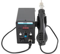Station de réparation à air chaud Station de soudage CMS - 858D - 700 W - 220 V - Écran LED - Ventilateur à turbine sans balais - Élément chauffant en céramique PTC - 100–500 °C - Noir