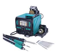 Station de réparation de précision au pistolet à air chaud, fonctionnalité de station de soudage double, 7 buses d'air incluses , kit2, 220V-240EU220V-240EU