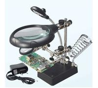 Station de soudage 3ème main, loupe 5LED, support d'objectif 2,5x/7,5x/10x avec pince pour modèles de réparation de YYV