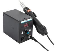 Station de soudage à air chaud - 858D - 220 V, prise UE - 700 W - 100–500 °C - Affichage numérique à LED - Ventilateur sans balais - Élément chauffant en céramique PTC - Noir