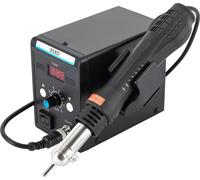 Station de soudage à air chaud - 858D - Station de réparation et de dessoudage CMS - 700 W - 220 V - Débit d'air réglable - Acier - Noir