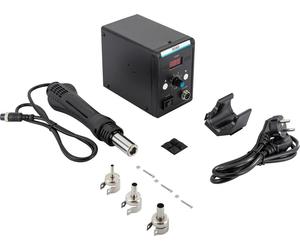 Station de soudage à air chaud et station de réusinage - 858D - 700 W - réglable de 100 à 500 °C - affichage numérique LED - élément chauffant en céramique PTC - ventilateur à turbine sans balais - si