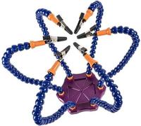 Station de soudage électronique portable avec 6 bras articulés et des pinces à vis - orientable - utilisation intuitive - Ø du socle : 13 cm