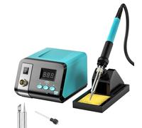 Station de soudage - Kit fer à souder - Température réglable - Régulation constante de la température - Chauffage rapide - Pour l'électronique et la réparation de circuits imprimés - 220 V