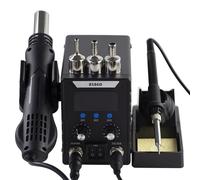 Station de soudure 8586D-B - 2 en 1 - Pistolet à air chaud - Fer à souder - Écran LCD - 220 V - Réparation de précision