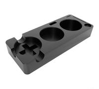 Station de tamper à café 51-54 mm et 58 mm avec douille amovible - Support de tamping antidérapant avec organiseur à 3 emplacements pour chiffons et tampers, base en ABS texture cuir pour accessoires