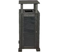 Station de Tri Sélectif en Matière Recy 1 Flux avec Toit Noir Carbone Probbax G