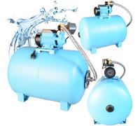 Station d'eau domestique QB 60 - pompe à eau (2100l/h, 370W, hauteur de refoulement 39m) - réservoir sous pression de 100L - automate d'eau domestique avec pressostat manomètre - 100 litres