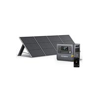 Station d'énergie Portable 2400W avec Panneau Solaire 200W, 2048Wh Batterie LiFePO4,Contrôle Via APP,Sorties AC 220V-240V,Panneau Solaire Pliable