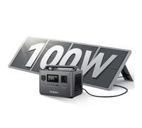 Station d'énergie portable - AFERIY - 256Wh (400W) - Panneau solaire 100W pliable - Batterie LiFePO4 - Onduleur 400W/UPS