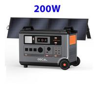 Station d'énergie portable OSCAL PowerMax 3600 SE, Générateur solaire 3600Wh avec panneau solaire 200W
