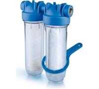 Station double vide AQUAWATER - Filtre simple standard 10"" - Débit maximal 2m³/h