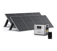 Station Electrique Portable 2400W avec 2 Panneau Solaire 200W,AFERIY Générateur Électrique Contrôle via App,2048Wh, Kit Solaire Generateur Argent + Noir G