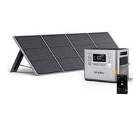 Station Electrique Portable 2400W avec Panneau Solaire 200W, AFERIY Generateur Electrique Contrôle via App, Batterie Nomade 2048Wh, Générateur Solaire avec Panneau Solaire Portable 200W Argent + Noir 