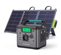 Station électrique portable 555Wh chargeur avec panneau solaire 100W,générateur solaire 550W(1100W crête), USB-C bidirectionnel 140W recharge rapide