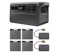 Station électrique portable DJI Power 1000 V2 avec quatre panneaux solaires pliables de 200 W, batterie LFP de 1 024 Wh/2 600 W, 2 modules adaptateur de panneau solaire, utilisation en extérieur