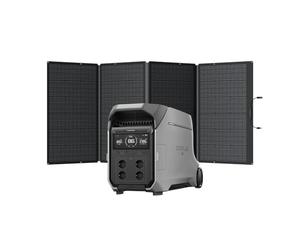 Station électrique portable EF EcoFlow DELTA Pro 3 avec panneau solaire de 400 W, batterie LFP de 4 096 Wh, capacité extensible jusqu'à 12 kWh, 4 000 W de puissance de sortie CA, générateur solaire