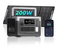 Station electrique portable OUKITEL P1000E Plus 1024Wh 1800W batterie LiFePO4 panneau solaire 200W camping