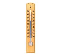 VELAMP Thermomètre intérieur/extérieur en bois 20 cm